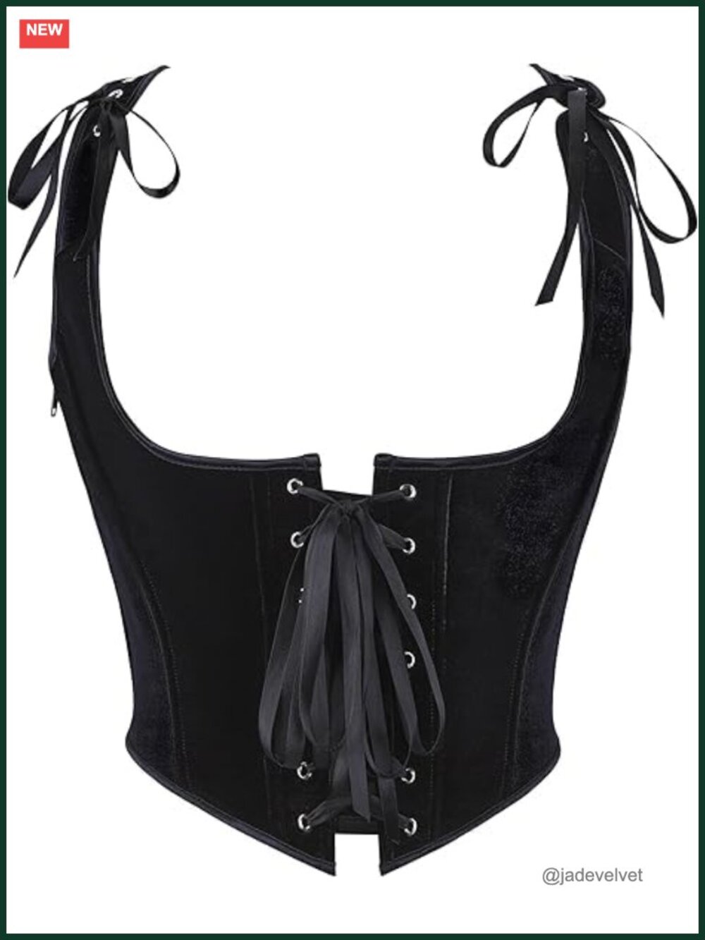 Velvet Renaissance Corset Lace Up Overbust Bustier Bodice